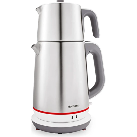 Homend Royaltea 1710H 1800 W Cam Demlikli Çelik 1.9 lt Elektrikli Çay Makinesi 