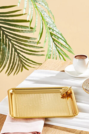 Emsan Leafy Kare Tepsi Gold