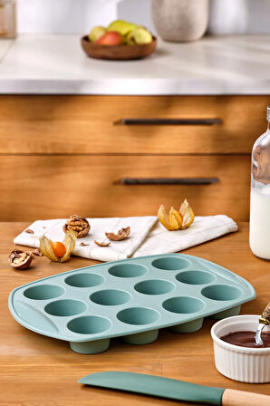 Emsan Silikon Muffin Kalıbı Yeşil