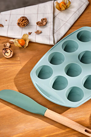 Emsan Silikon Muffin Kalıbı Yeşil