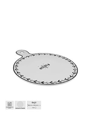 Emsan Porselen Artisan New Bone Sunum Tahtası 38 cm 1 Parça Beyaz