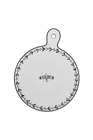Emsan Porselen Artisan New Bone Sunum Tahtası 38 cm 1 Parça Beyaz