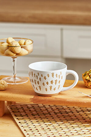 Emsan Fall Stoneware Kupa 350 ml Bej Klasik