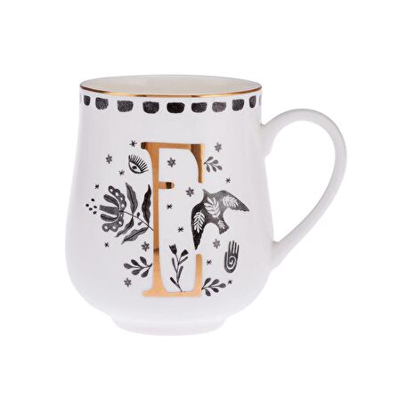 Emsan Artisan E Letter New Bone Kupa 220 ml