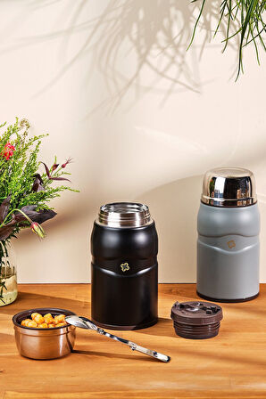 Emsan Smart Yiyecek Termosu 750 ml Siyah