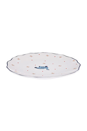 Emsan Infancy Bird New Year Yılbaşı New Bone 2'li Pasta Tabağı 20.5 Cm
