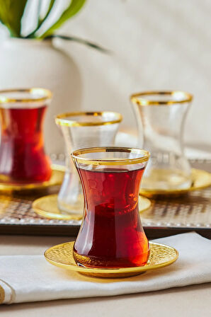 Emsan Nigar Tepsili 13 Parça Çay Seti 150 Ml