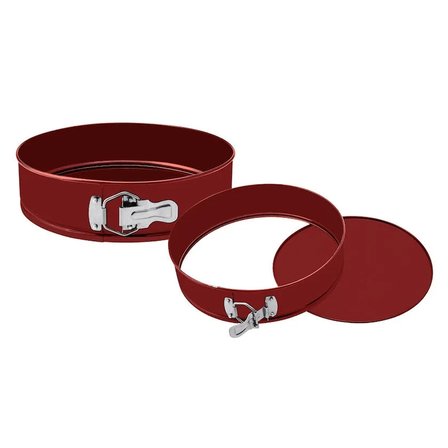 Emsan Circle 2'li Kek Kalıbı Seti Bordo 24 - 28 cm kelepçeli
