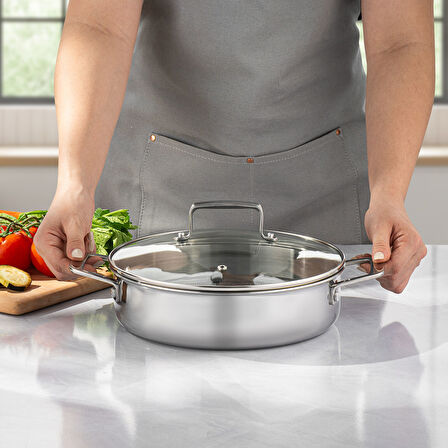 Emsan Pro Tri Ply Karnıyarık Tencere Çelik 24 cm