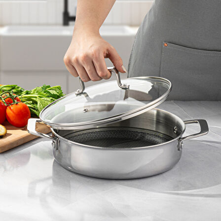 Emsan Pro Tri Ply Karnıyarık Tencere Çelik 28 cm