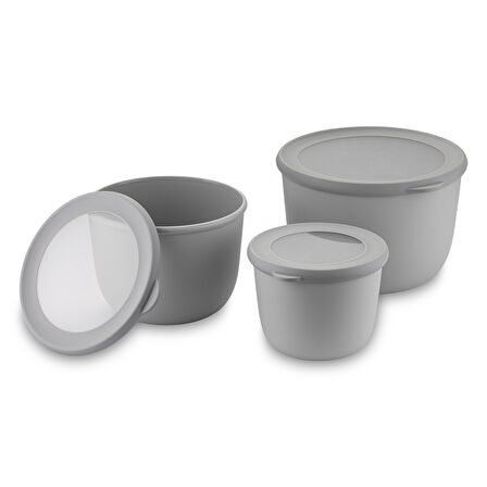 Emsan Lora 3'lü Saklama Kabı Gri