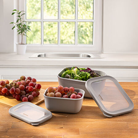 Emsan Lora 2'li Saklama Kabı Gri