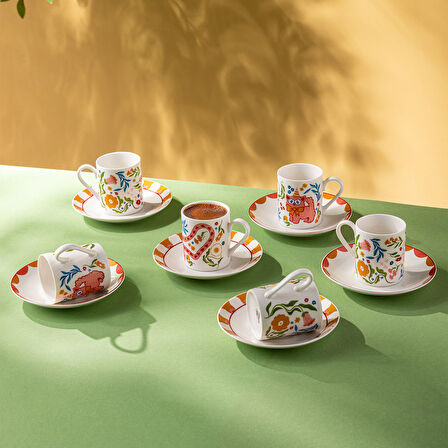 Emsan Cheerful 6'lı Kahve Fincan Takımı 100 ml