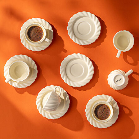 Emsan Sunshine 6'lı Kahve Fincan Takımı 80 ml