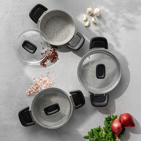 Emsan Fortis Granit 6 Parça Sahan Seti - Gri
