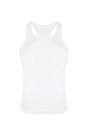 Ceylanoğlu C025 Erkek Penye Ribana 2'li Spor Atlet - Beyaz - XXL