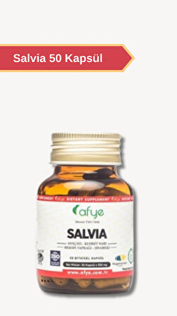 Afye Salvia (Adaçayı , Kudret, Mersin Yaprağı , Sinameki ) 50 kapsül