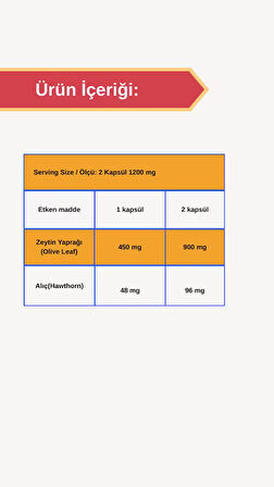 Afye Olivia (Zeytin yaprağı, Alıç ekstraktı.) 60 Kapsül