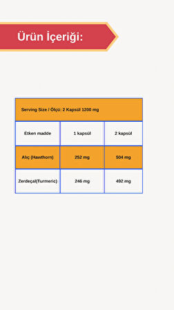 Afye H.T ( Hawthorn - Turmeric )60 kapsül