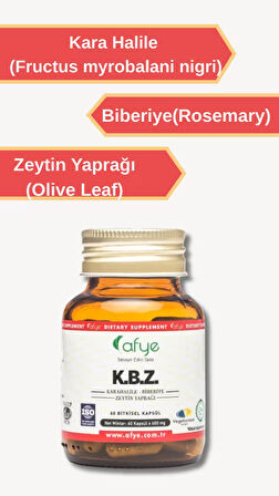 Afye K.B.Z ( Karahalile Biberiye Zeytin Yaprağı) 60 Kapsül