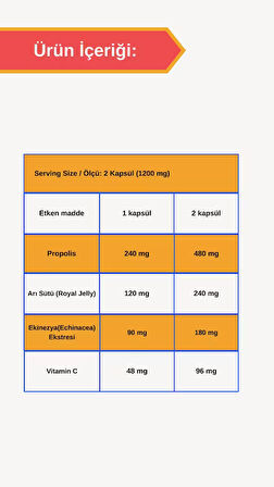 Afye Pronezya (Propolis, Arı Sütü, Ekinezya Ekstraktı, Vitamin-C ) 60 Kapsül