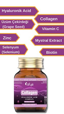 Afye Collagen Hyaluronic Acid Complex 60 Kapsül