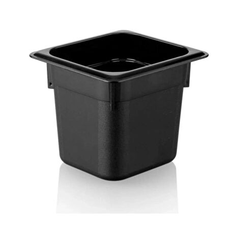 Kapp Polikarbon Siyah Gastronom Küvet 1/6 150 mm