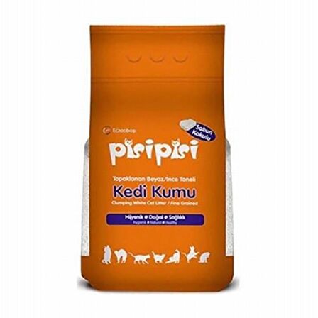 Pisi Pisi Sabun Kokulu İnce Taneli Topaklanan Kedi Kumu 5 Kg