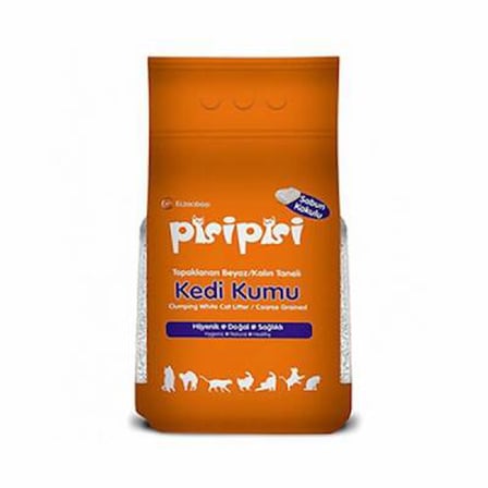 Pisipisi Sabun Kokulu Topaklanan Kalın Taneli Bentonit Kedi Kumu 10 Kg