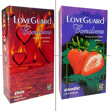 LoveGuard 2'li Set 24 Adet Thin Daha İnce - Exotic Çilek