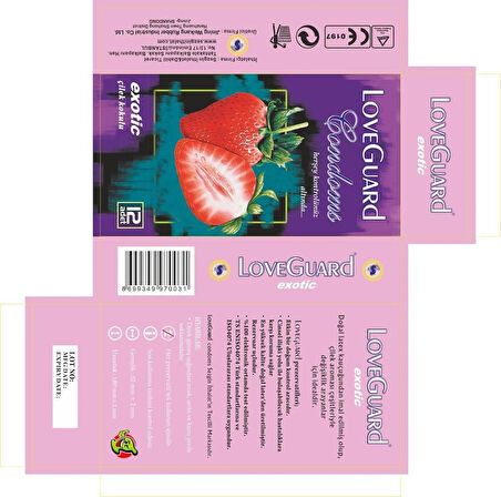 LoveGuard 2'li Set 24 Adet Thin Daha İnce - Exotic Çilek