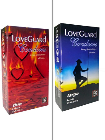 LoveGuard 2'li Set 24 Adet Large - Thin