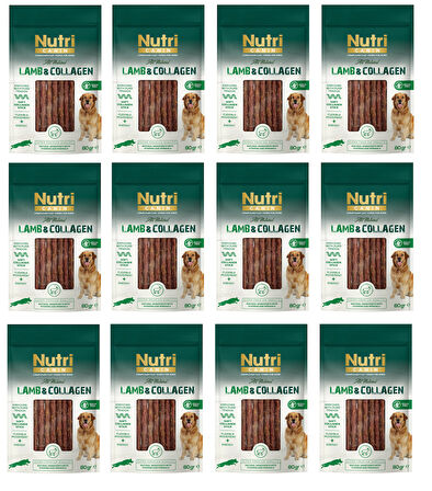 Nutri Canin Kuzu Etli ve Kolajenli Tahılsız Köpek Et Ödülü 80 Gr. X 12 Adet