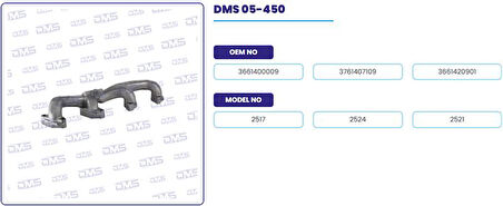 Mercedes Truck Egzoz Manıfoldu Komple  Mercedes Benz Truck 2521 - Demosan 05-450