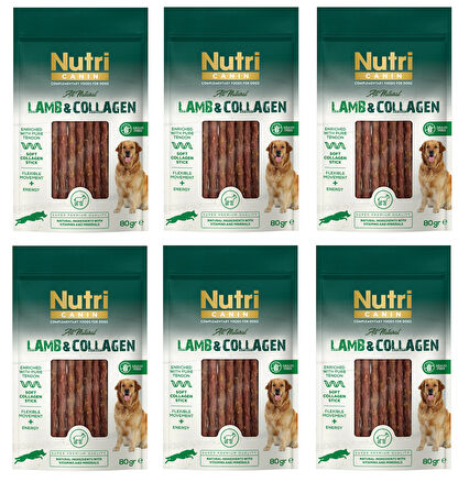 Nutri Canin Kuzu Etli ve Kolajenli Tahılsız Köpek Et Ödülü 80 Gr. X 6 Adet