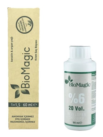 BioMagic Organik Keratin ve Argan Saç Boyası 60 Ml.+Oksidan 