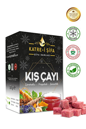 Katre-i Şifa Özel Üretim Doğal ve Bitkisel Kış Çayı (Pratik Kullanım Küp Formatında) 180 gr