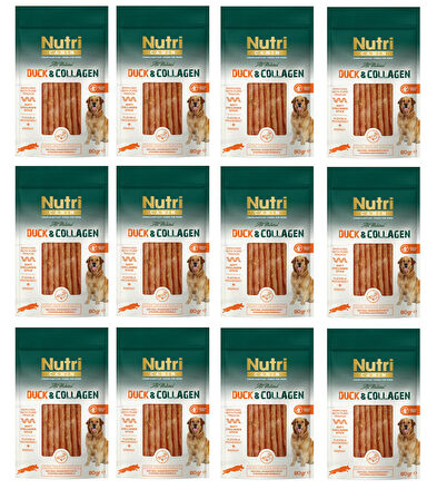 Nutri Canin Ördek Etli ve Kolajenli Tahılsız Köpek Et Ödülü 80 Gr. X 12 Adet