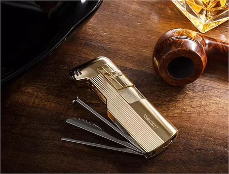 Lubinski Kaşıklı Pipo Çakmağı Gold