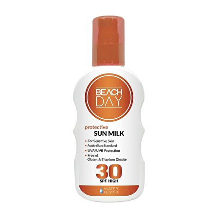 Beach Day 30 Faktör Hassas Ciltler İçin Renksiz Yüz Güneş Koruyucu Krem 150 ml