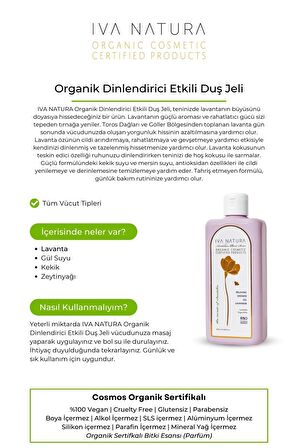 IVA NATURA Organik Dinlendirici Etkili Duş Jeli Lavanta Özlü 350 ML