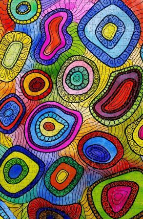 Nova Puzzle Renkli Kabarcıklar 12+ Yaş Küçük Boy Puzzle 1000 Parça