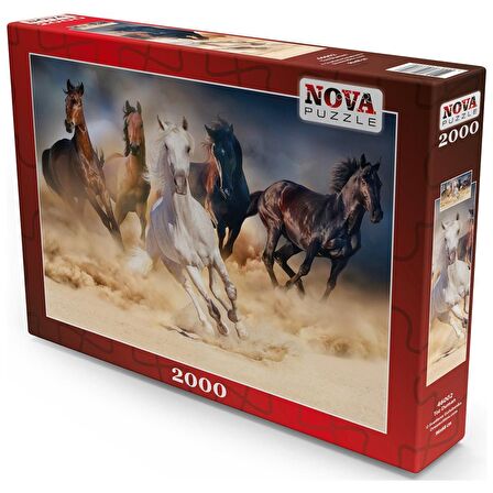 Nova 2000 Parça Toz Duman Koşan Atlar Puzzle - 46002