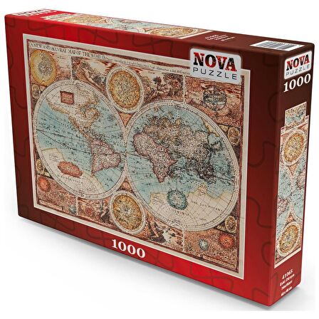 Nova Puzzle 1000 Parça 1626 Eski Dünya Haritası - Andrey Burmakin