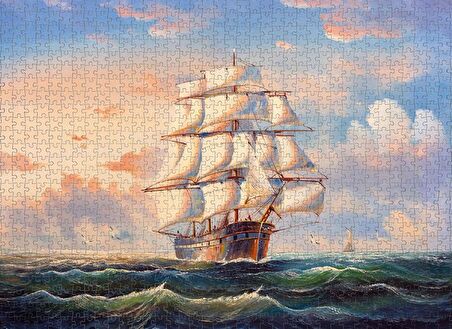 Nova Puzzle 1000 Parça Dalgalı Sularda Yelken Açmak - Yung Chao Chen