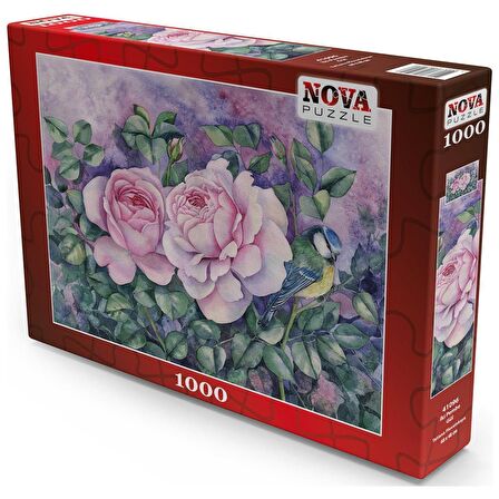 Nova Puzzle İki Pembe Gül 12+ Yaş Küçük Boy Puzzle 1000 Parça