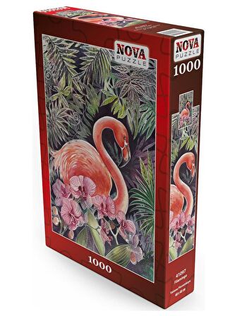 Nova Puzzle Flamingo 41097 12+ Yaş Küçük Boy Puzzle 1000 Parça