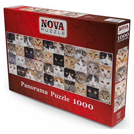 Nova Puzzle Sevimli Kediler 12+ Yaş Küçük Boy Puzzle 1000 Parça