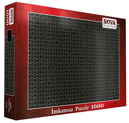 Nova Puzzle 1000 Parça İmkansız Puzzle - Siyah - Fantastik Kesim