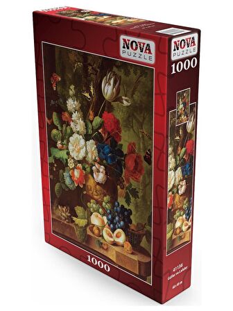 Nova Puzzle Güller ve Laleler 12+ Yaş Küçük Boy Puzzle 1000 Parça